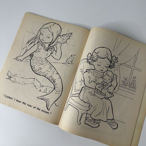Vtg Peter Peter Pumpkin Eater Coloring Book Fairy Tales Nursery Rhymes Uncolored - Picture 5 of 9